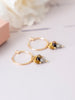 Friihof+Siig Tia pearl brown Gold hoops forgyldt