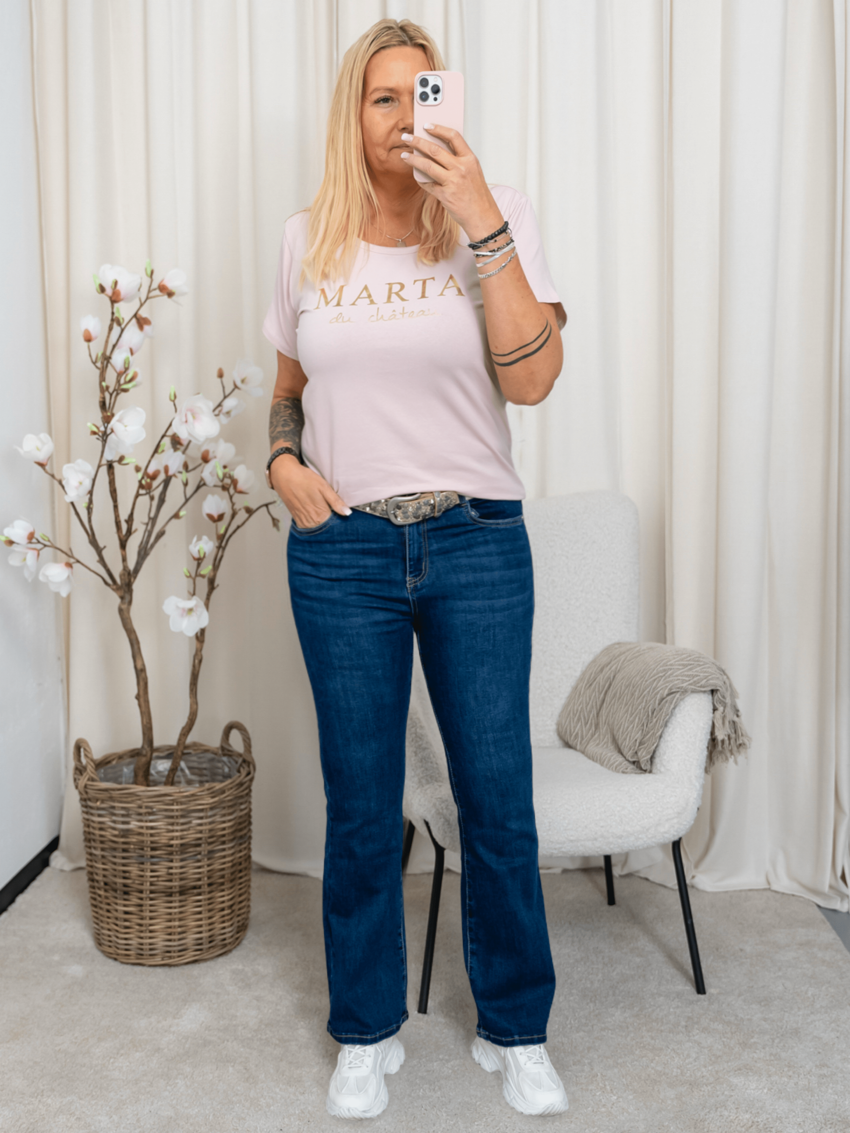 Kadzo wide jeans blue denim - Online - Mode