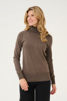 Kaffe Astrid roll neck pullover major brown - Online - Mode