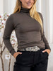 Kaffe Astrid roll neck pullover major brown