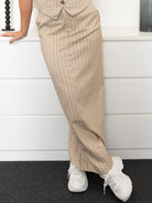 Kaffe KAagathe skirt sand/black pinstripe - Online - Mode