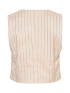 Kaffe KAagathe waistcoat sand/black pinstripe - Online - Mode