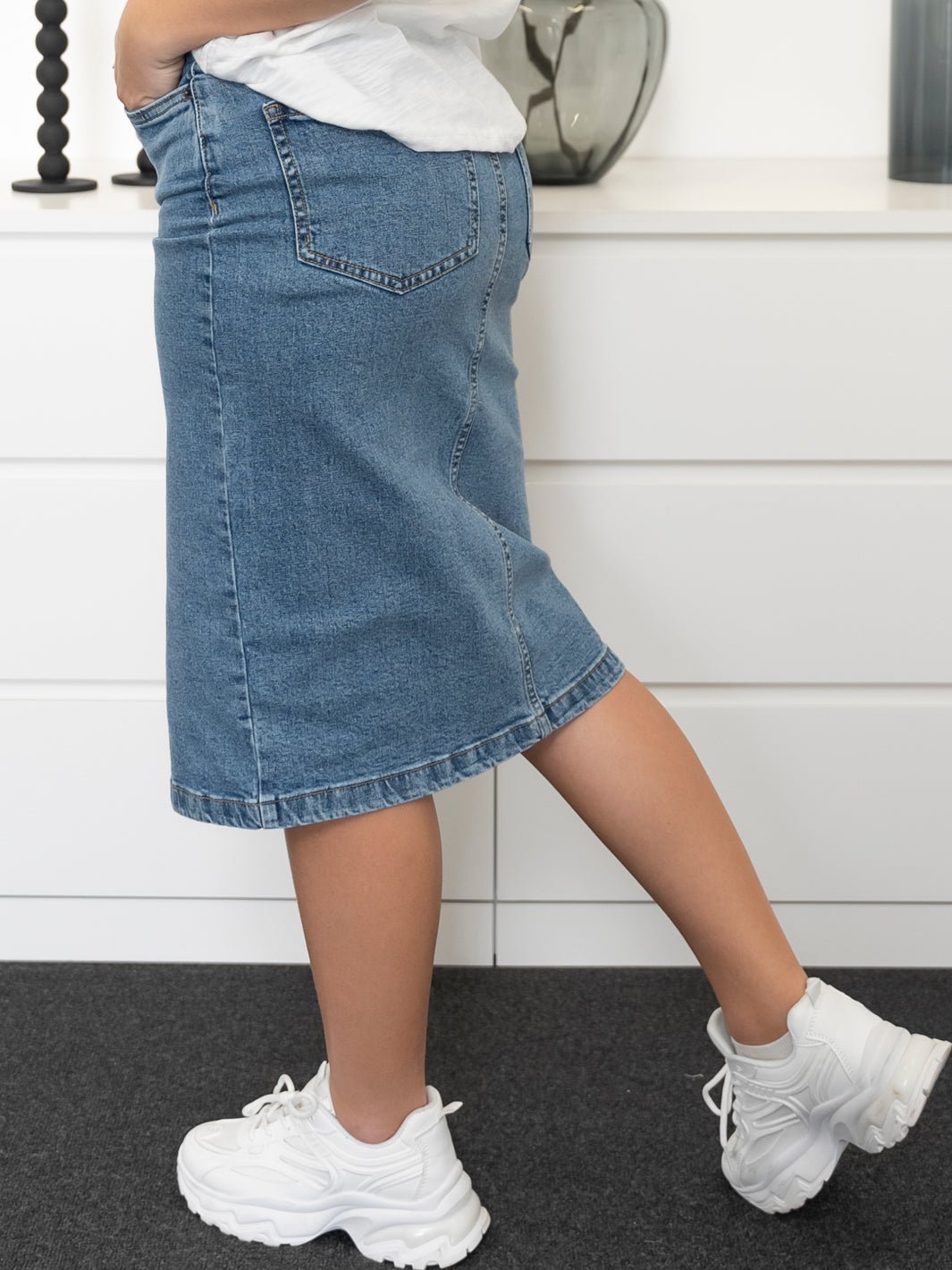 Kaffe KAbarbeth denim skirt light blue washed - Online-Mode