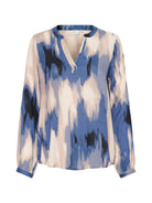 Kaffe KAbeathe bluse blue abstract print - Online - Mode