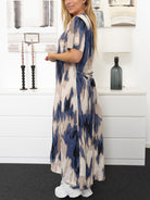 Kaffe KAbeathe dress blue abstract print - Online - Mode