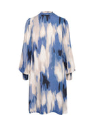 Kaffe KAbeathe short dress blue abstract print - Online - Mode