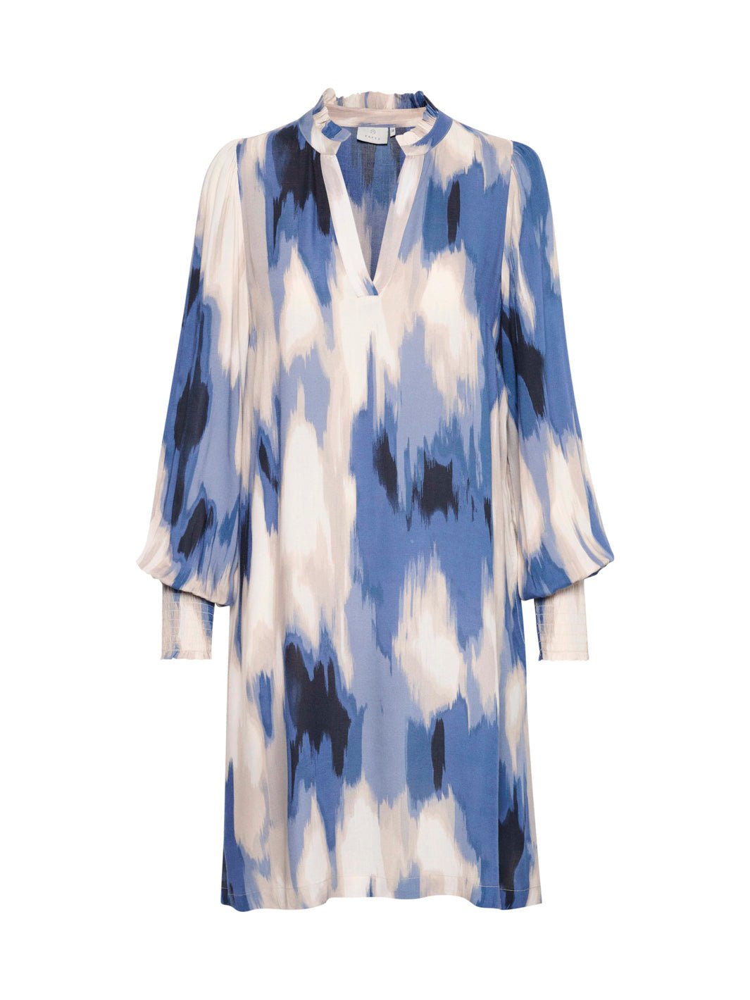 Kaffe KAbeathe short dress blue abstract print - Online - Mode