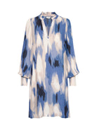 Kaffe KAbeathe short dress blue abstract print - Online - Mode