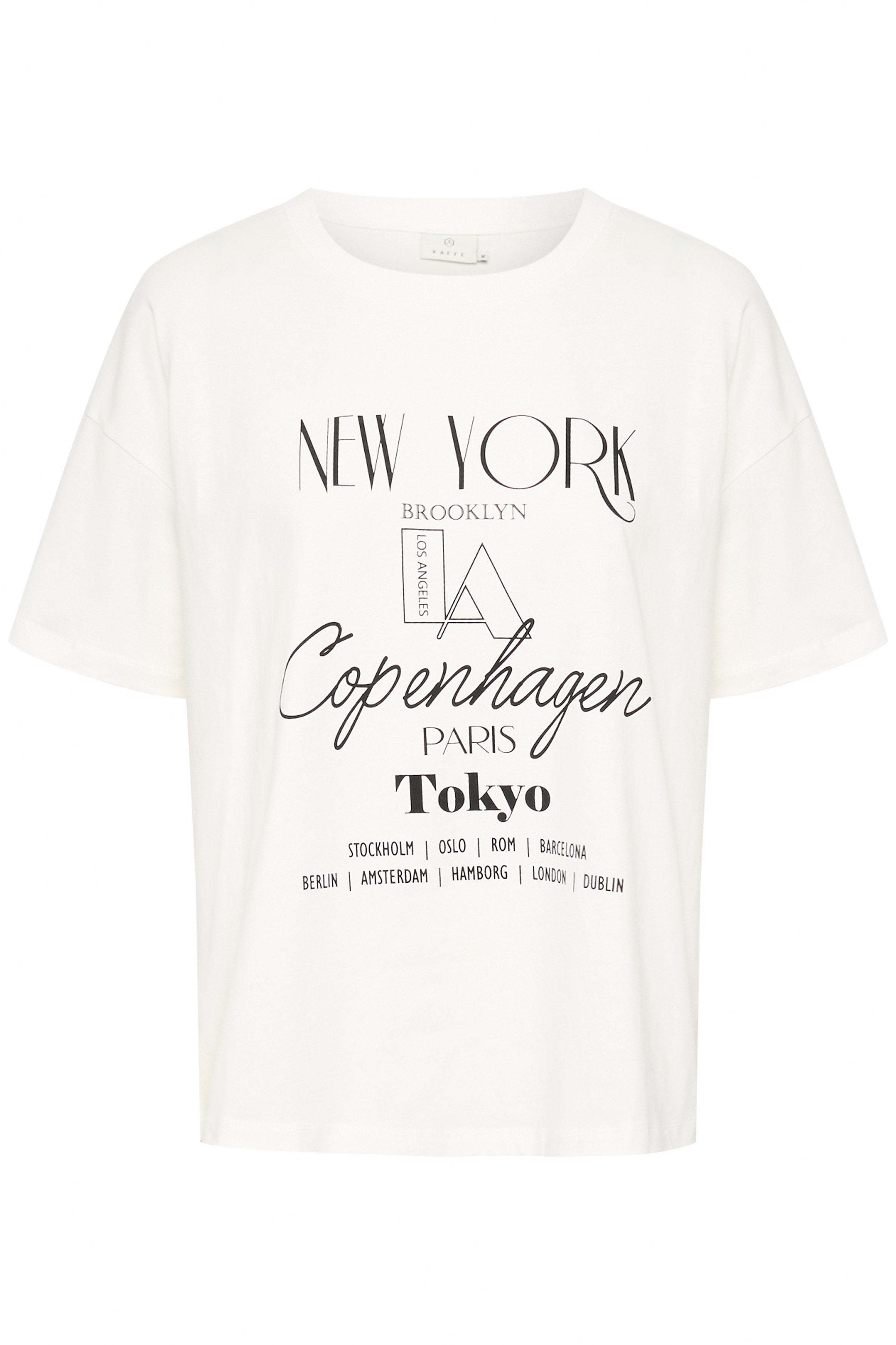 Kaffe KAelectra t-shirt chalk - Online - Mode