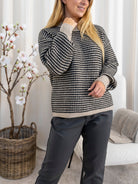 Kaffe KAellery knit pullover feather grey/black oyster - Online - Mode