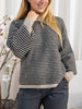 Kaffe KAellery knit pullover feather grey/black oyster