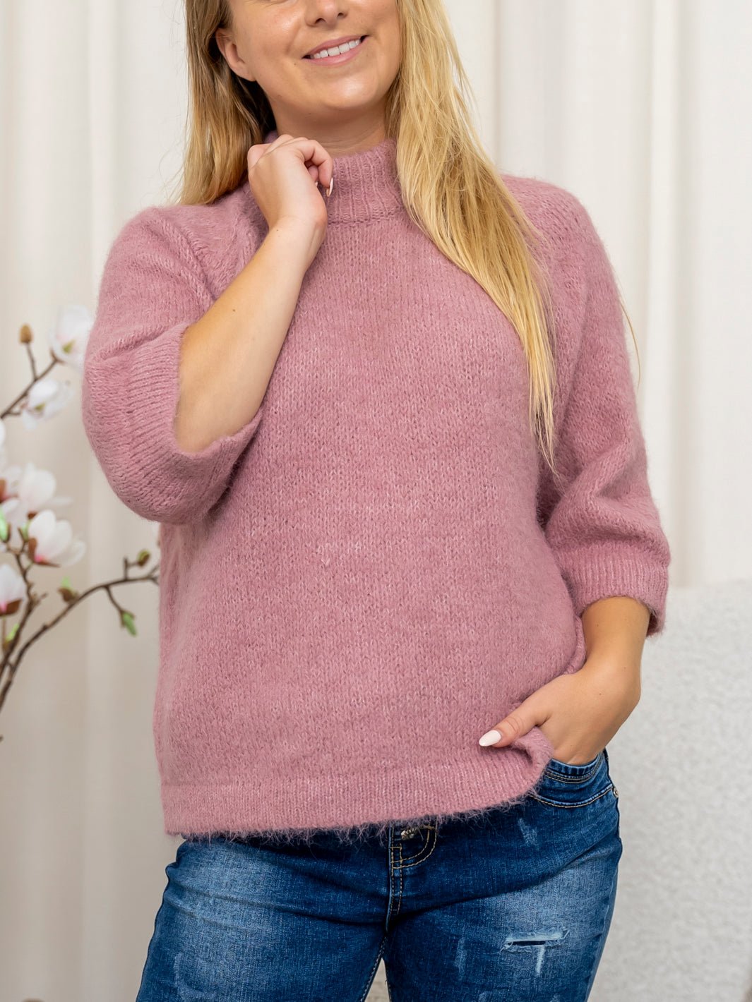 Kaffe KAemilie knit pullover mesa rose melange - Online - Mode