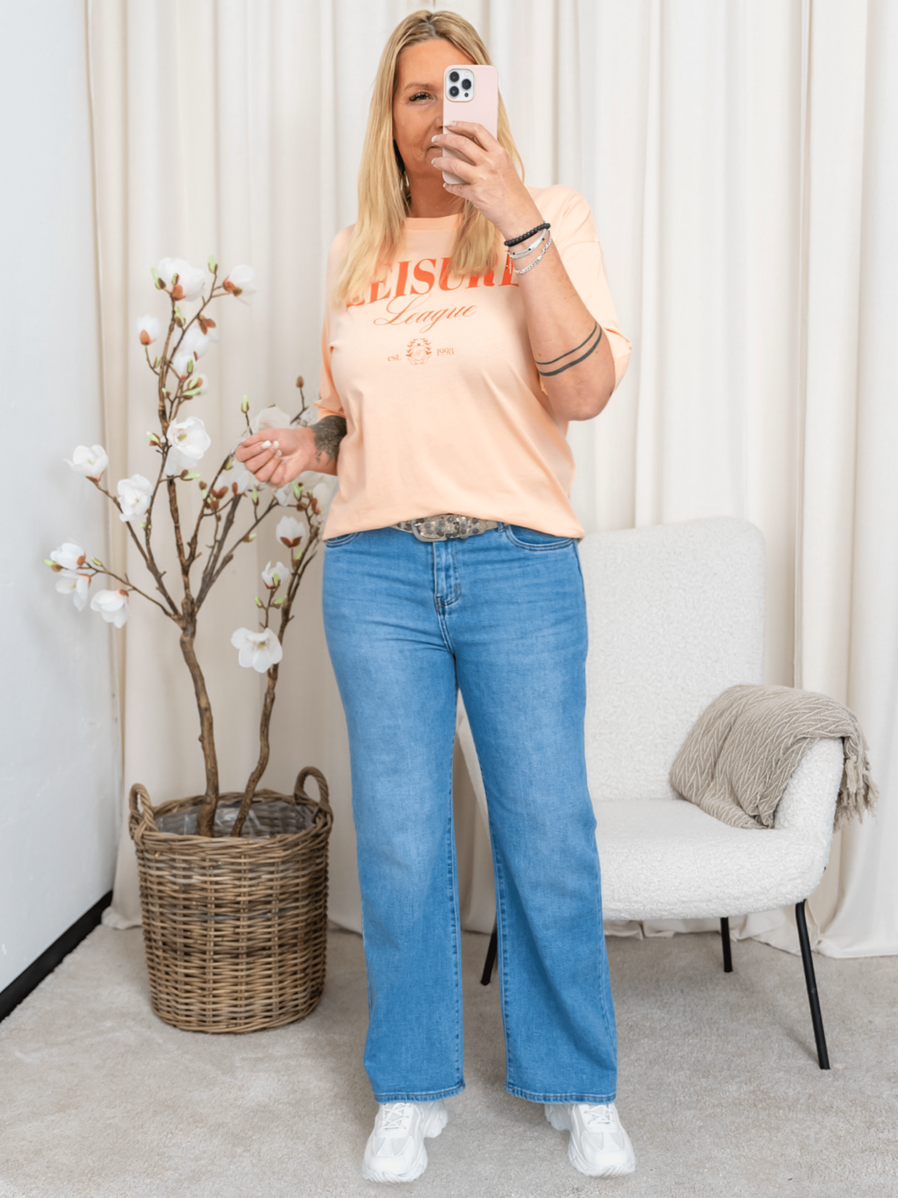 Kaffe KAgissa t-shirt peach nectar - Online - Mode