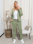 Kaffe KAjenny blazer oil green - Online - Mode