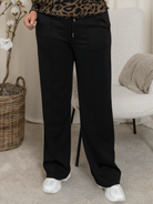 Kaffe KAjenny straight pants black deep - Online - Mode