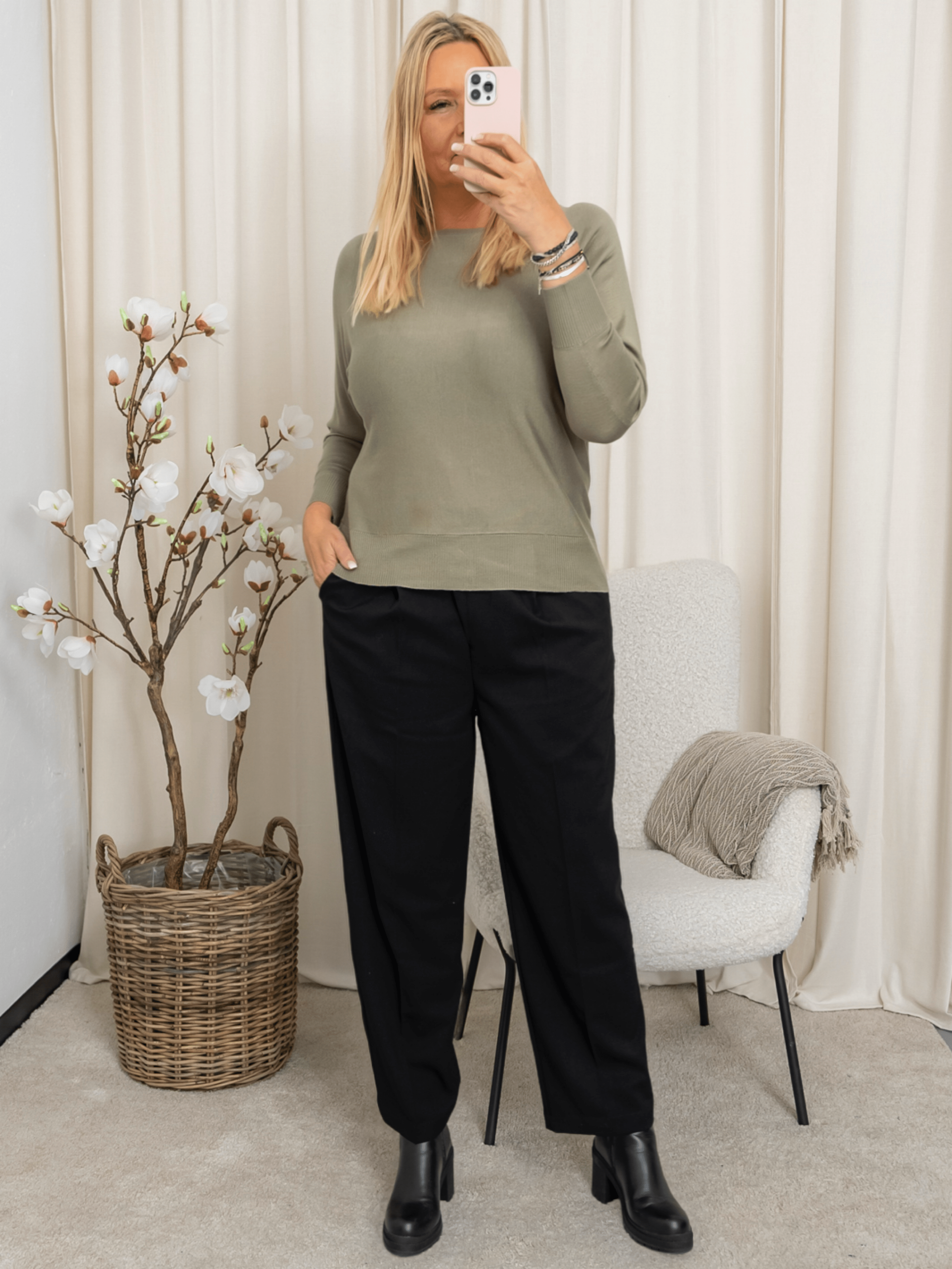 Kaffe KAjujana pullover vetiver - Online - Mode