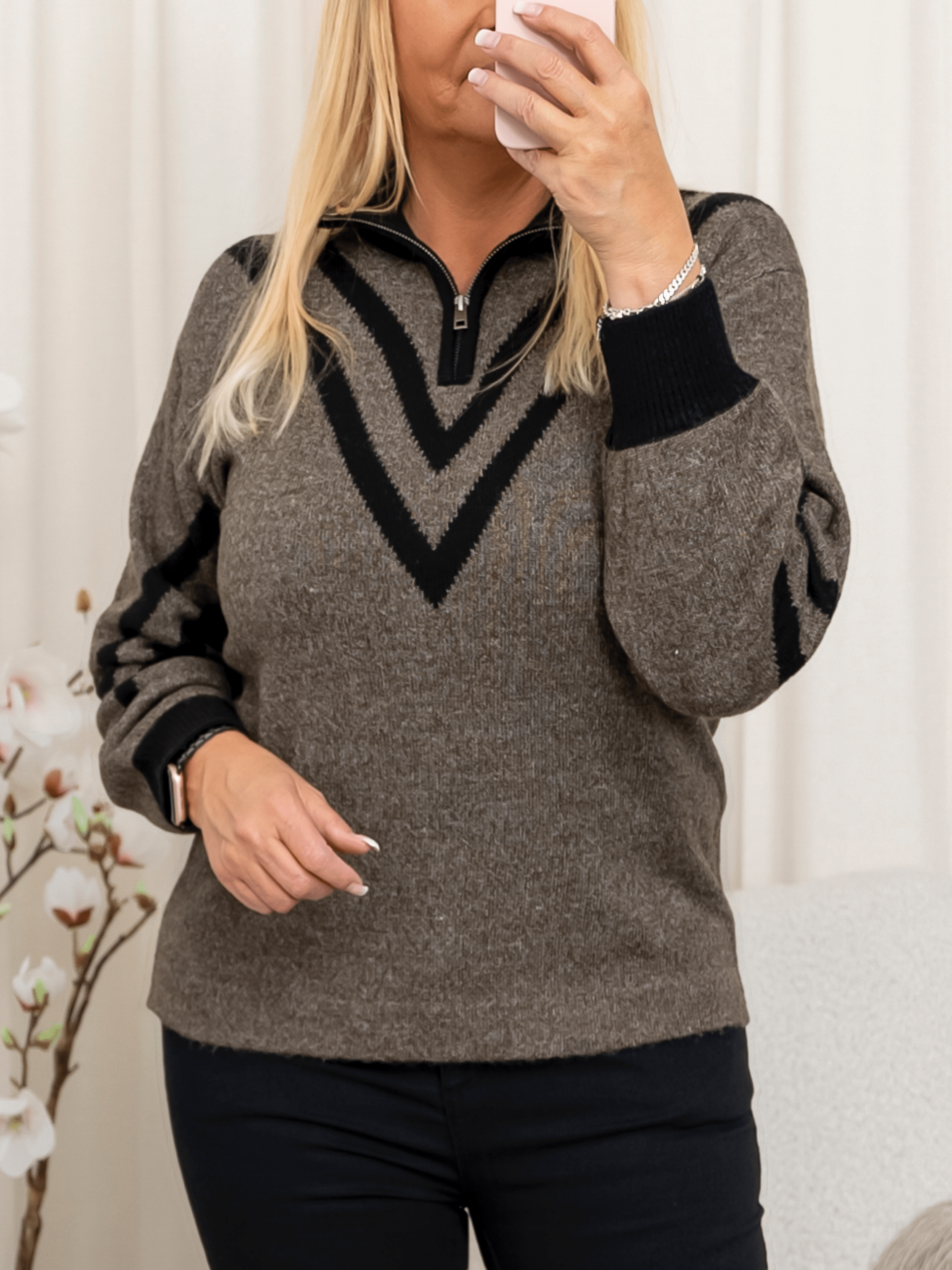 Kaffe KAkarla knit pullover major brown melange - Online - Mode