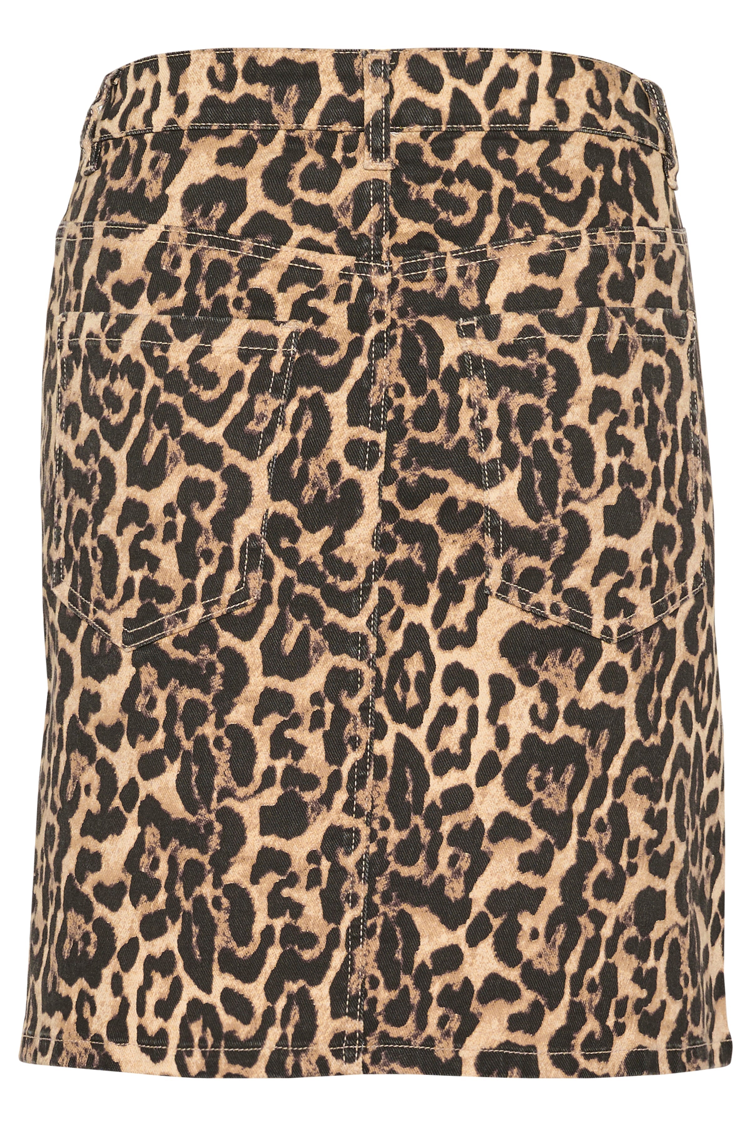 Kaffe KAleonora denim skirt natural leopard - Online - Mode