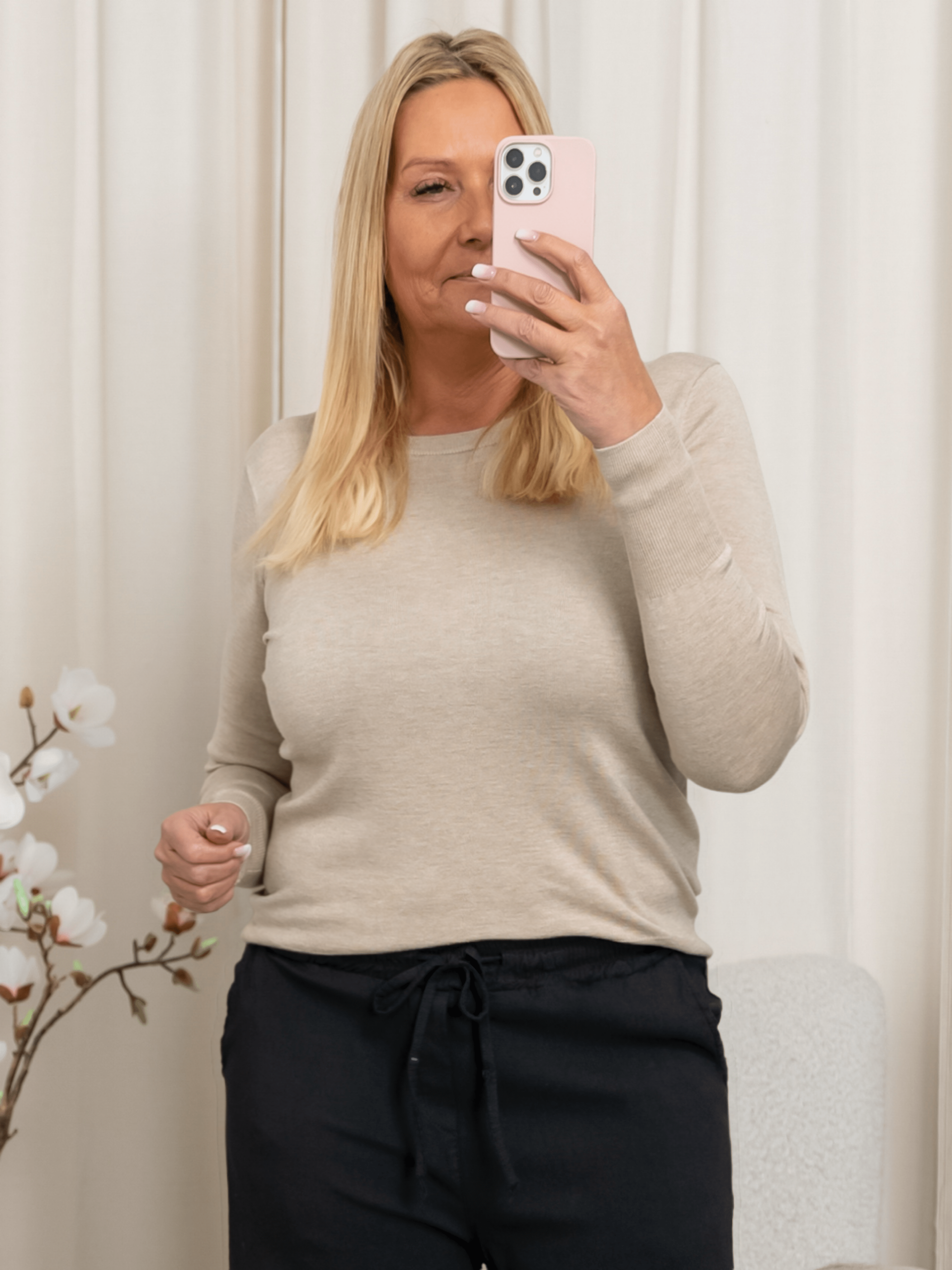 Kaffe KAlizza knit pullover feather grey - Online - Mode