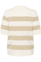 Kaffe KAlizza striped knit chalk/feather grey - Online - Mode