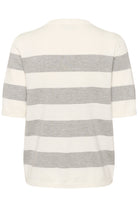 Kaffe KAlizza striped knit chalk/grey bold - Online - Mode