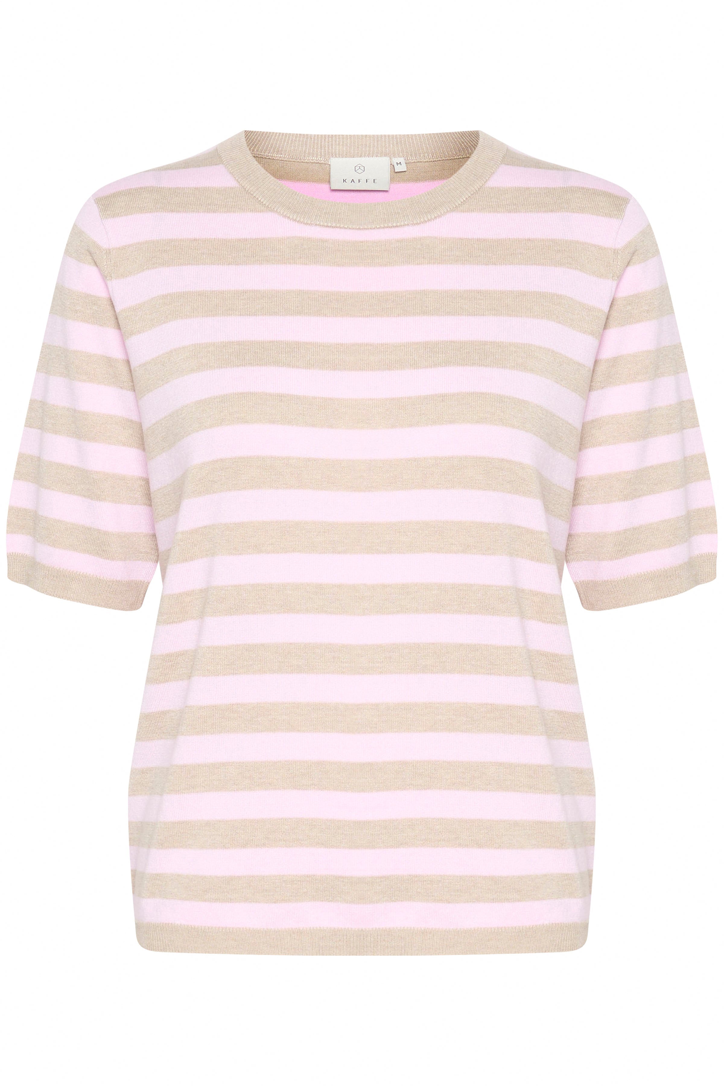 Kaffe KAlizza striped knit feather grey/pink - Online - Mode