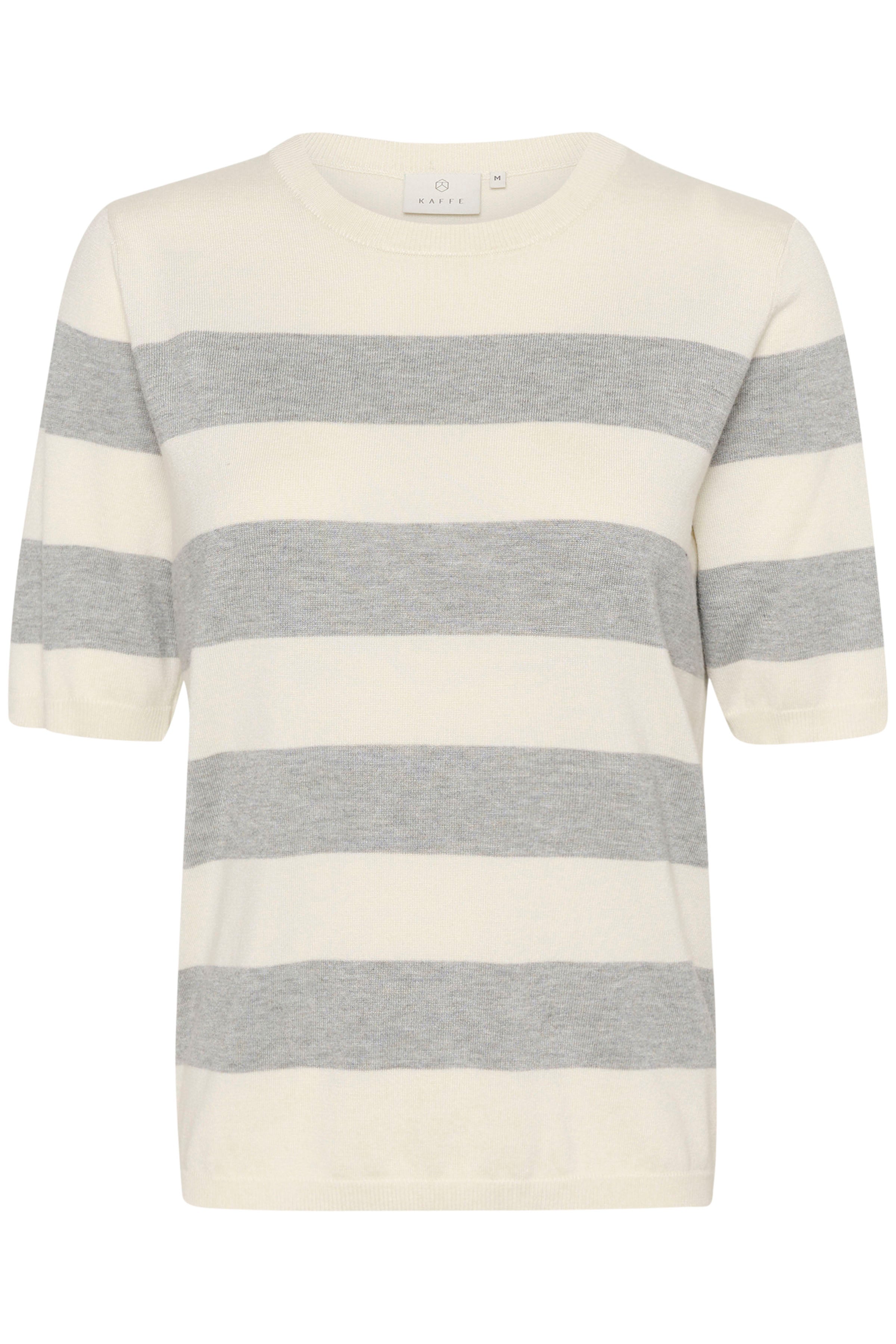 Kaffe KAlizza striped knit grey/white - Online - Mode