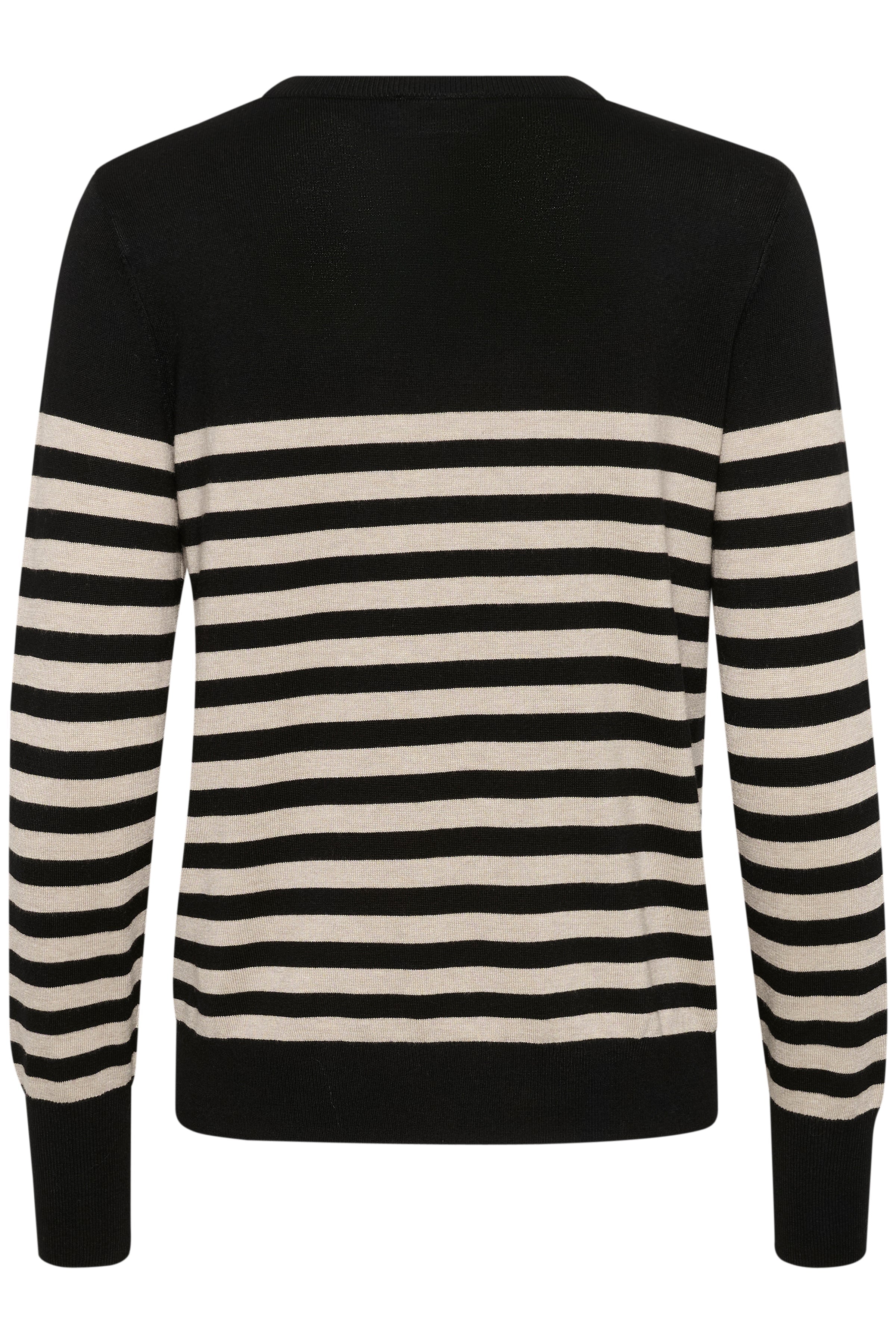 Kaffe KAlizza striped knit pullover black/feather gray - Online - Mode