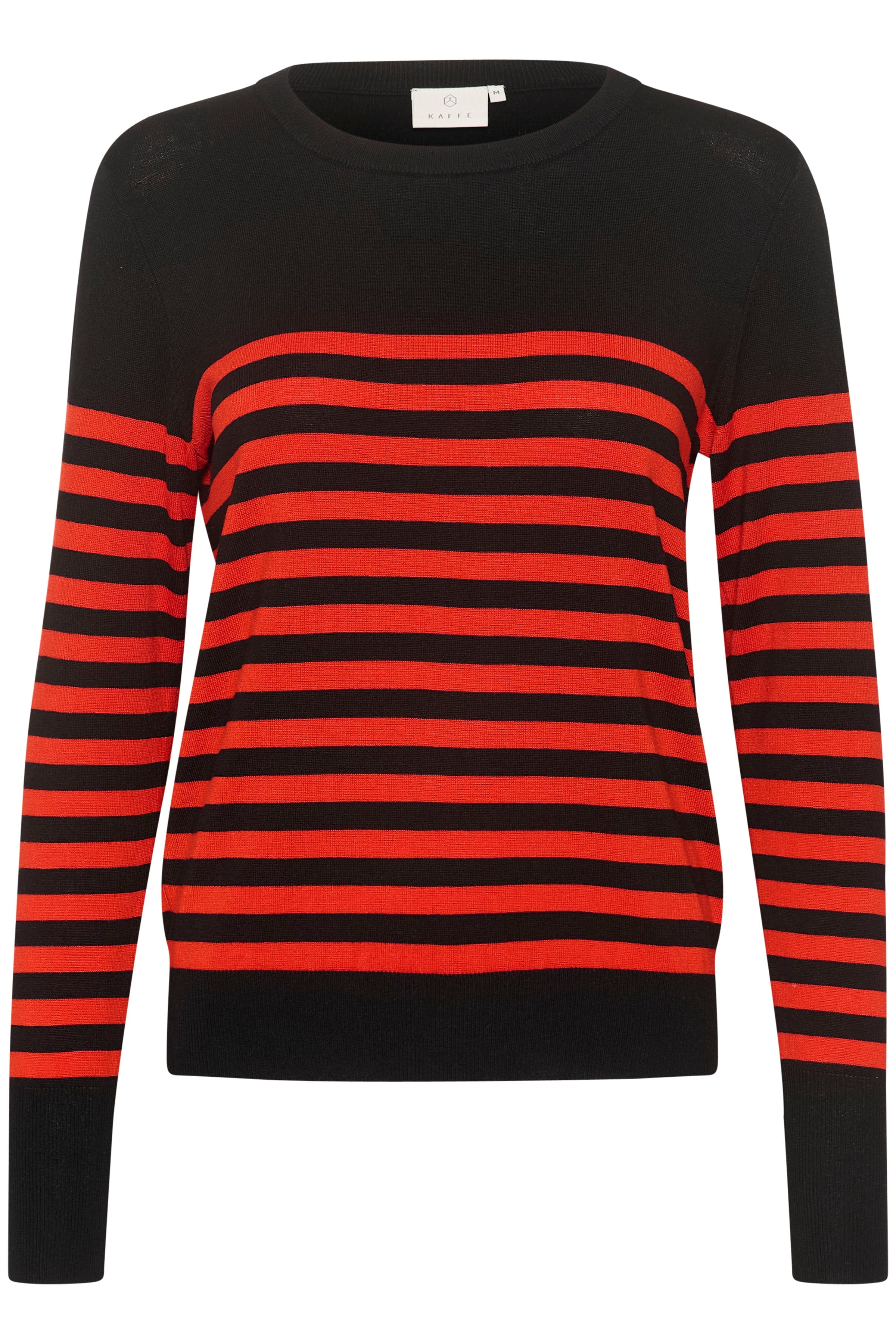 Kaffe KAlizza striped knit pullover black/red - Online - Mode