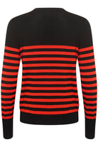 Kaffe KAlizza striped knit pullover black/red - Online - Mode