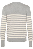 Kaffe KAlizza striped knit pullover grey/turtle dove - Online - Mode