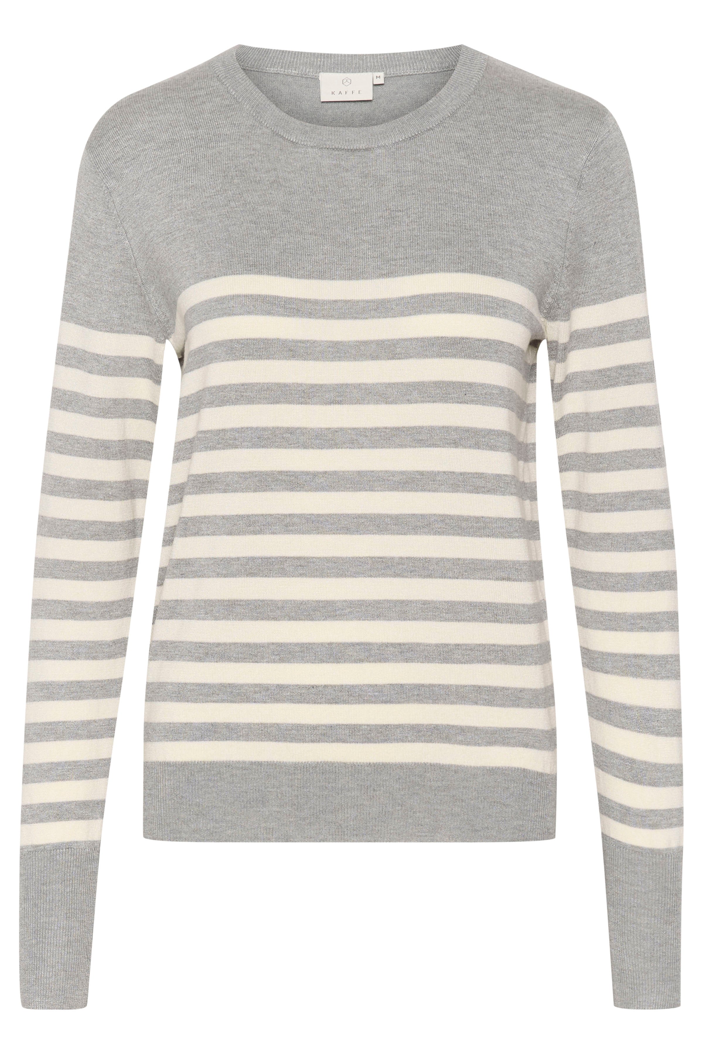 Kaffe KAlizza striped knit pullover grey/turtle dove - Online - Mode