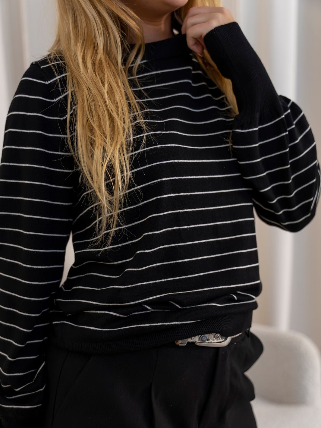 Kaffe KAlizza striped pullover black/turtledove - Online - Mode