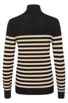 Kaffe KAlizza striped roll neck black/feather gray - Online - Mode