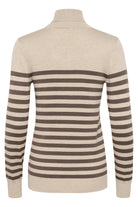 Kaffe KAlizza striped roll neck feather grey/brown - Online - Mode