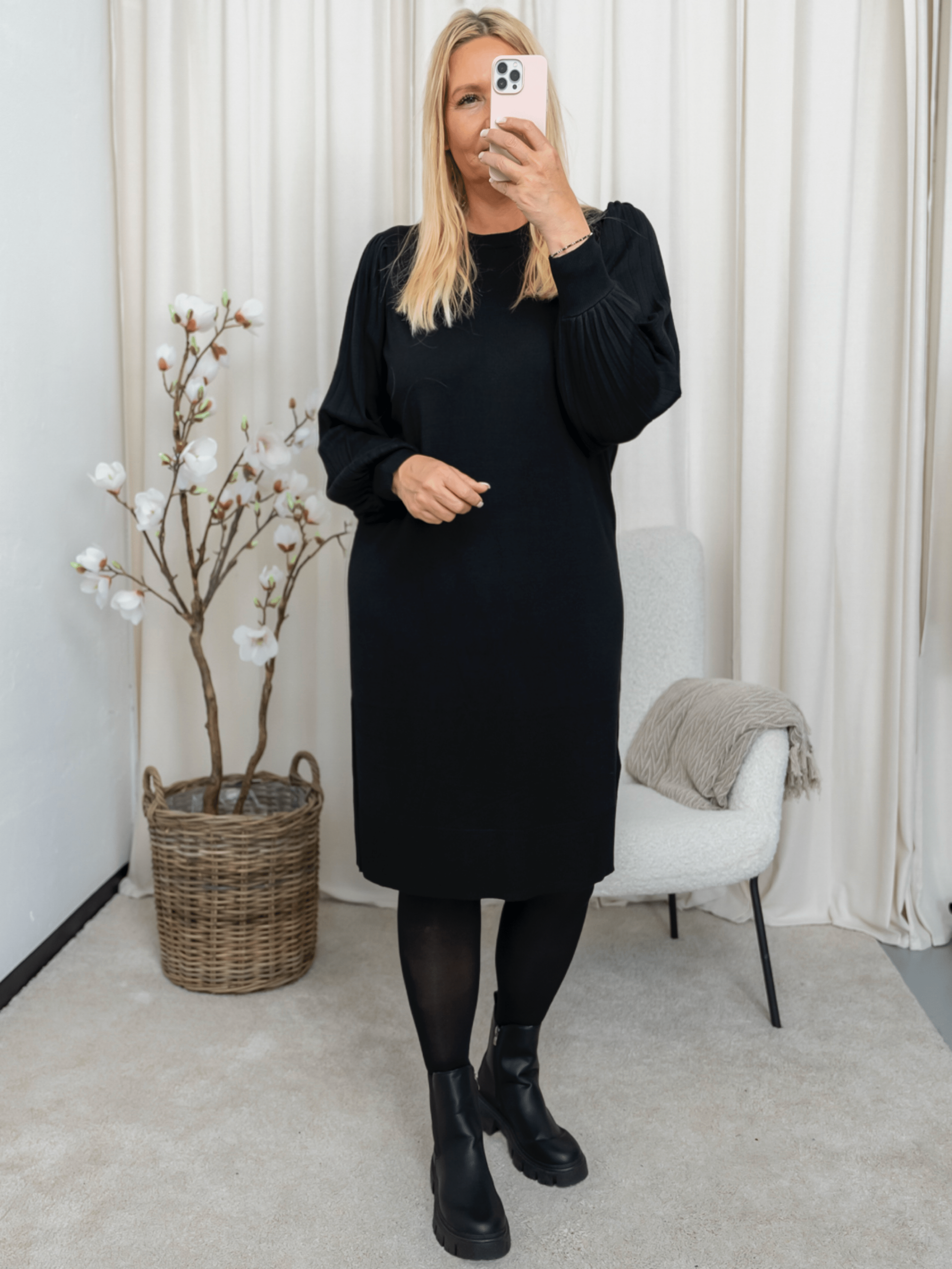 Kaffe KAlone knit dress black deep - Online - Mode