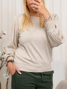 Kaffe KAlone knit pullover feather grey - Online - Mode