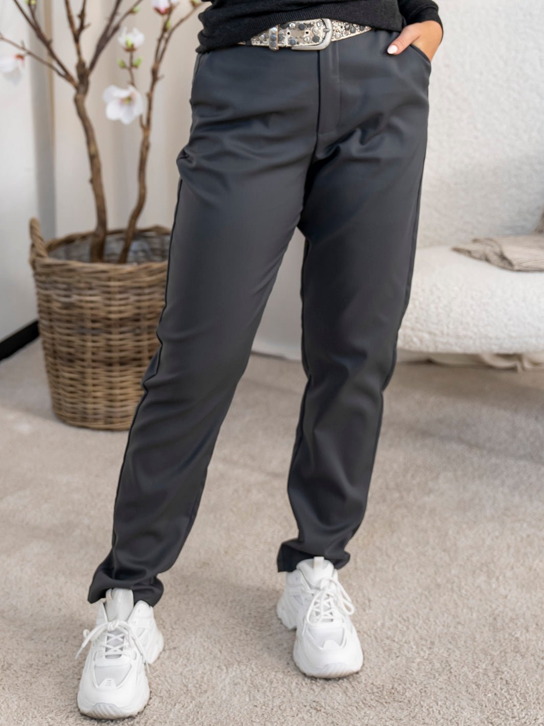 Kaffe KAloraine pants black oyster - Online - Mode