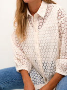 Kaffe KAloren lace shirt chalk - Online - Mode