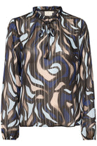 Kaffe KAmargo blouse blue/grey abstract - Online - Mode