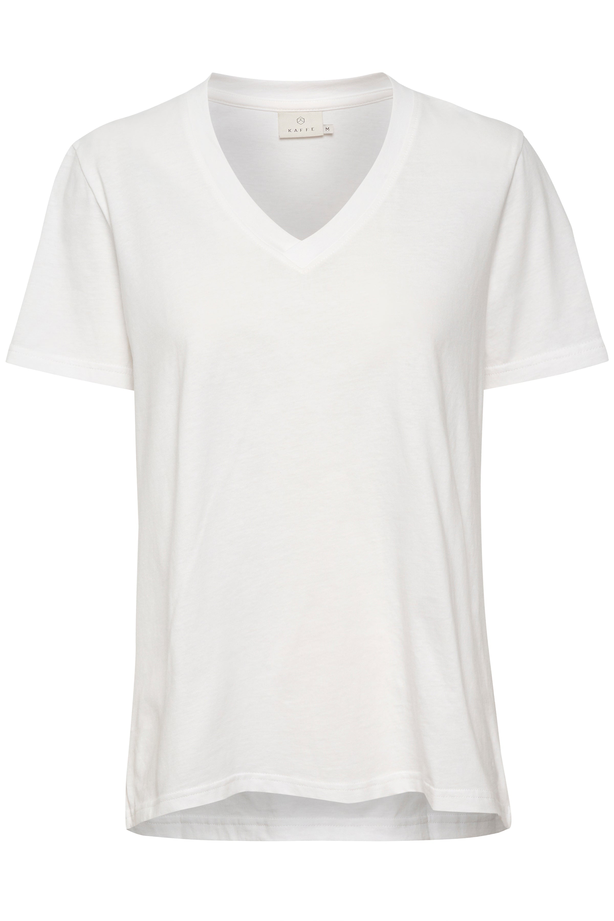 Kaffe KAmarin v - neck t-shirt optical white - Online - Mode