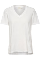 Kaffe KAmarin v - neck t-shirt optical white - Online - Mode