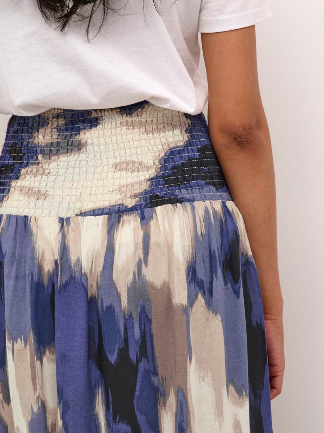 Kaffe KAmaxi smock skirt blue abstract print - Online - Mode