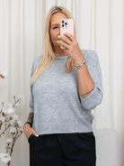 Kaffe KAmeridith pullover grey melange - Online - Mode