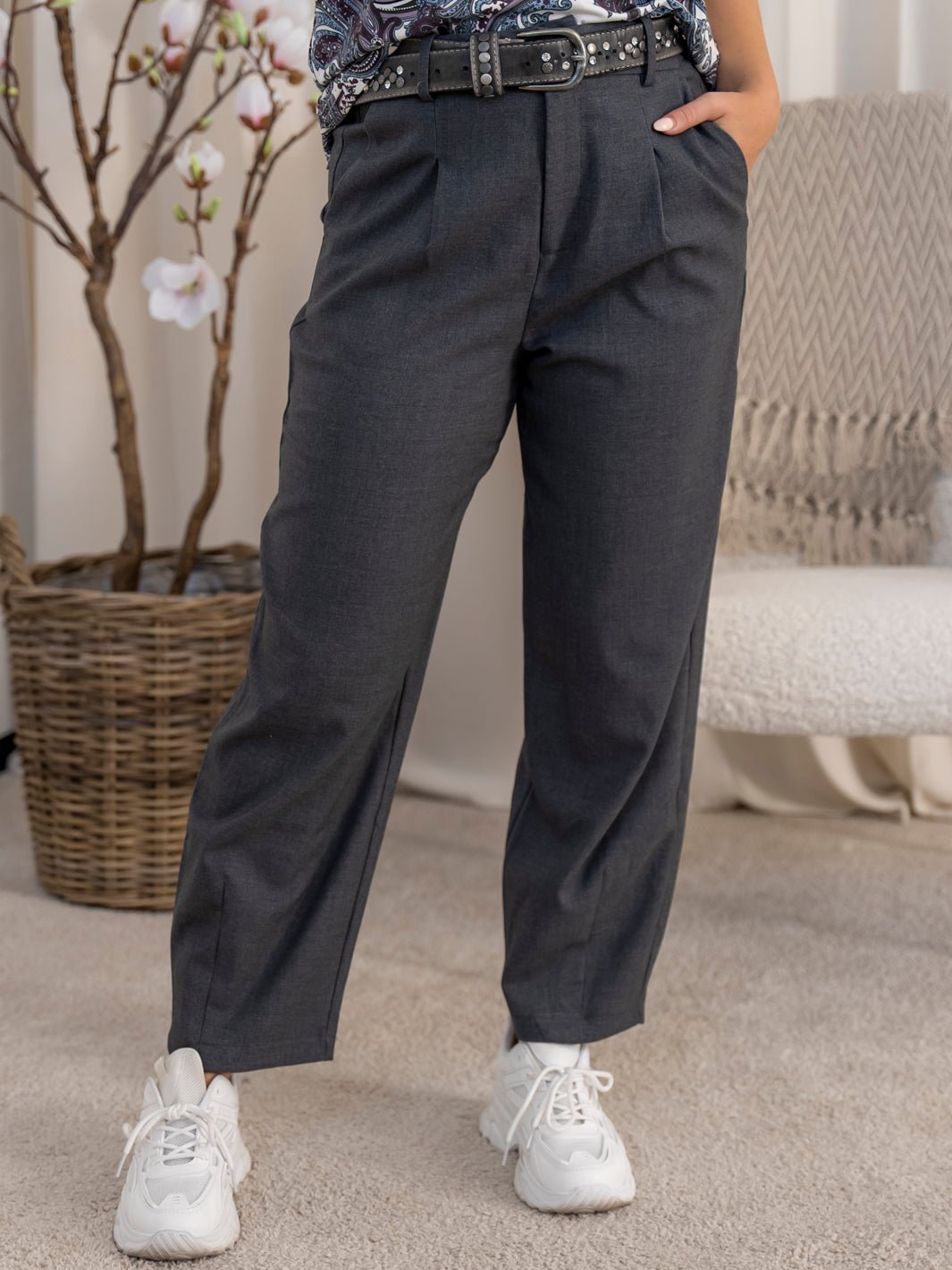 Kaffe KAmerle pants suiting dark grey melange - Online - Mode