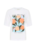Kaffe KAmira t-shirt optical white/peaches - Online-Mode
