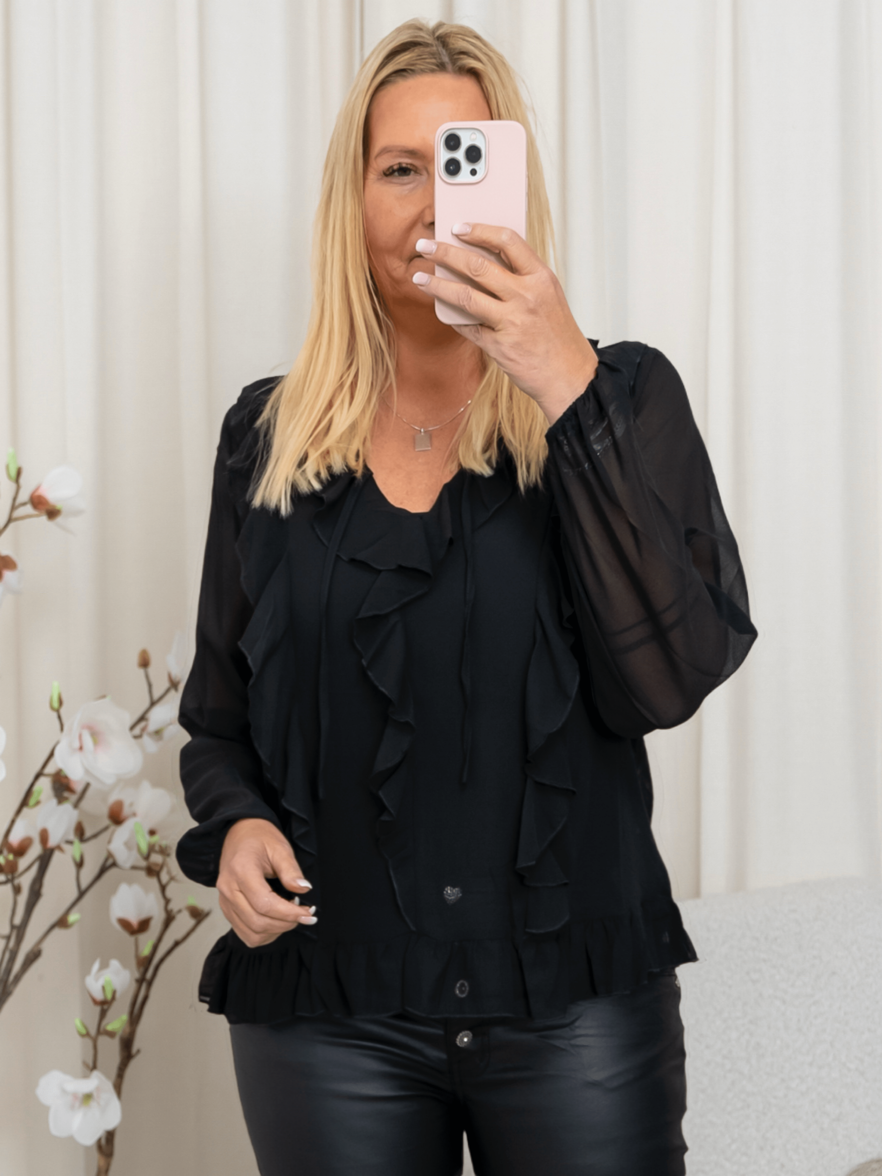 Kaffe KAninna blouse black deep - Online - Mode