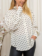 Kaffe KAoscarna shirt chalk/black dot - Online - Mode