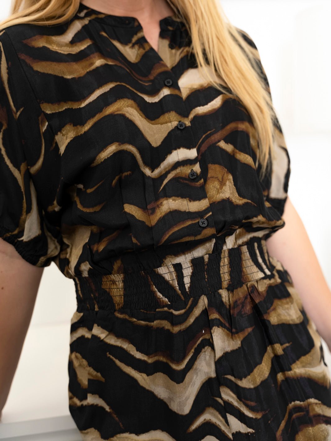 Kaffe KApollie Lia jumpsuit black/brown tiger - Online-Mode