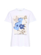 Kaffe KApolly t - shirt optical white/sand flower print - Online - Mode